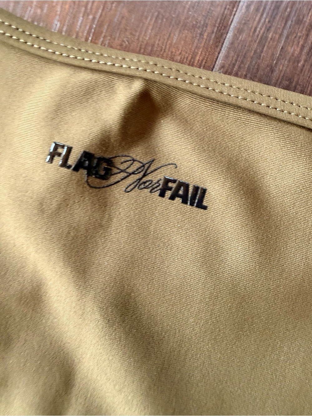 flag nor fail Olive Green Work Out Tank